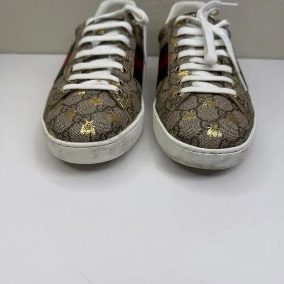 Mens Gucci Ace GG Supreme "Bees' Sneakers U.S. Size 8.5 - Picture 9 of 12